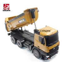 Huina Toys 1573 1/14 10 Channels Self-Discharging  Alloy Remote Control RC Dump Truck for Kids