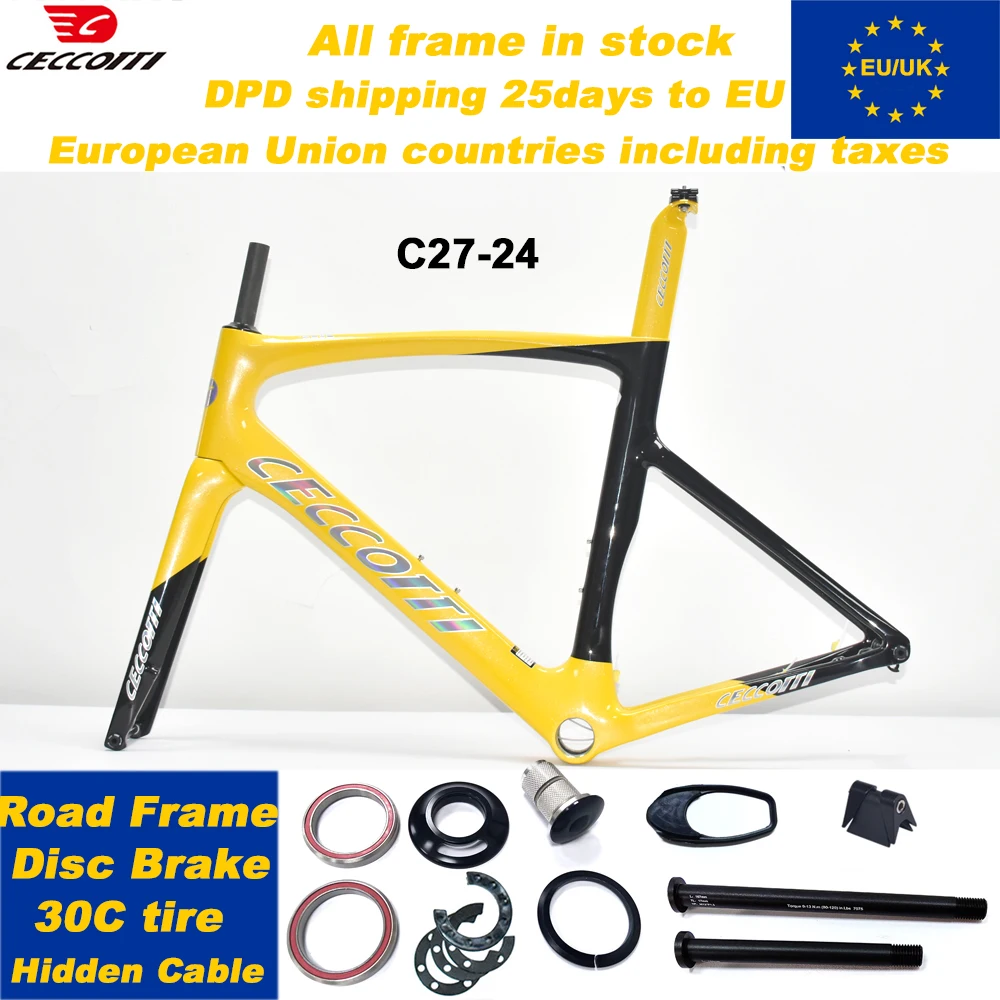 

Бренд CECCOTTI RF27, модель аэродискового тормоза, велосипедная рама, полный дизайн скрытого кабеля, карбоновая рама, шоссейный велосипед, в наличии, быстрая доставка