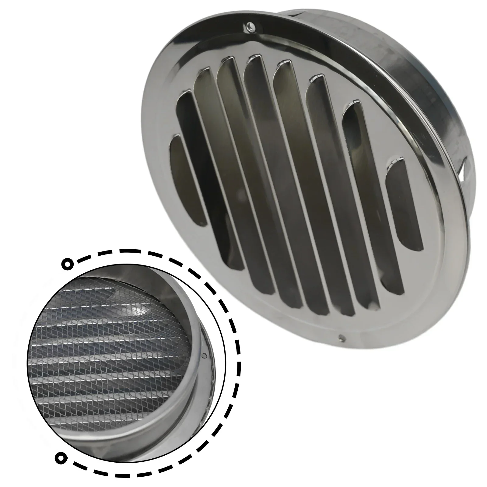 70-300mm Round Stainless Steel Vent Grille Exterior Wall Duct Ventilation Tool Circle Air Vent Grill Cover Protection Ducting