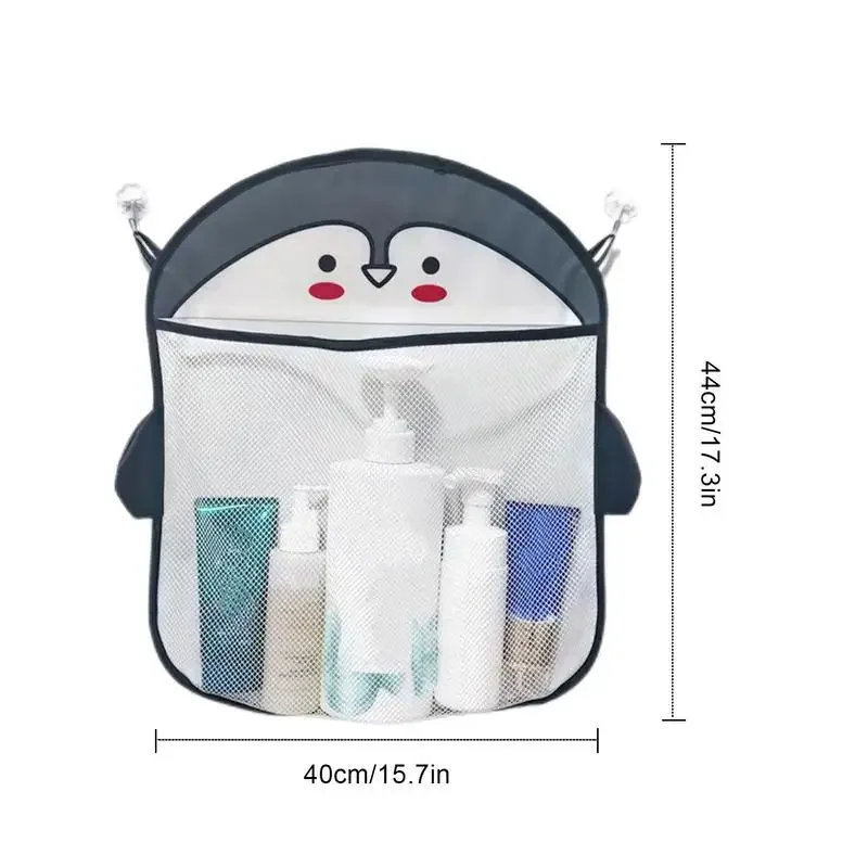 Bolsa de malla para ducha con forma de Animal de dibujos animados para bebé, juguetes de baño, organizador de almacenamiento colgante para el baño, bolsa de red para juguetes de agua para niños