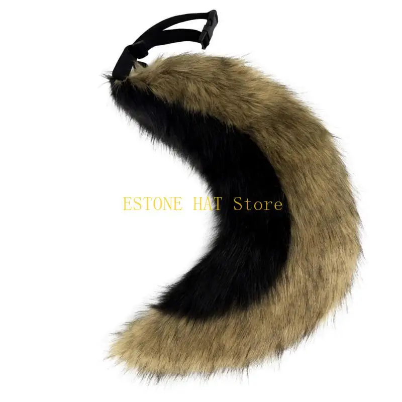 49MF Dierenkostuum Halloween Wolf Hondenkostuumaccessoires inclusief hoofdband met dierenoren en dierenstaart