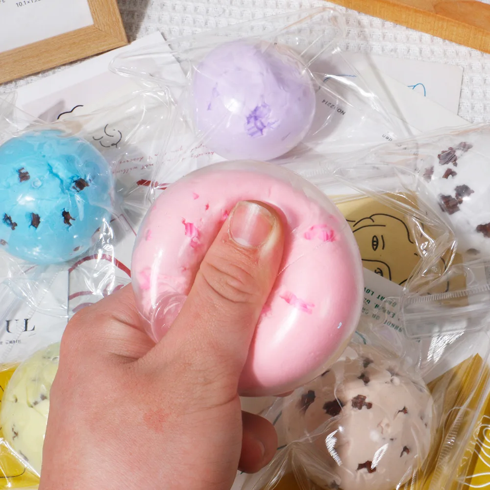 Funny Butter Feel Squeeze Handmade Ball Fresh Shapeable Pinch Reliever Realistic Anti Stress Fidget Birthday Party Favors Gifts