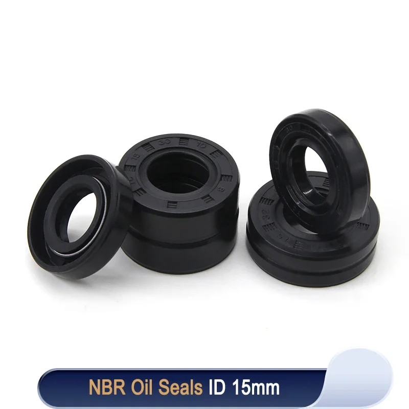 

2/5pcs NBR Oil Seal ID 15mm TC-15*22/24/25/26/28/30/32/35/40/42*5/7/8/10mm Nitrile Rubber Shaft Double Lip Oil Seals