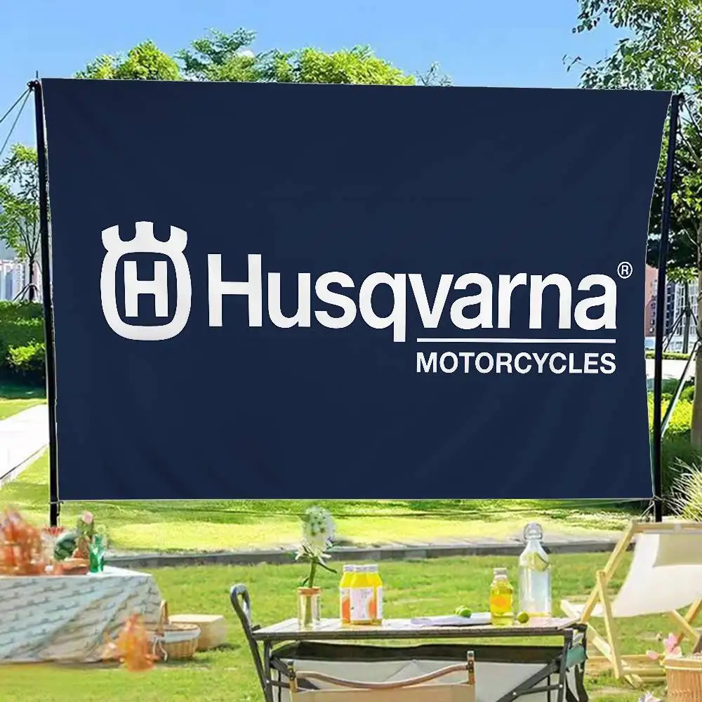 H-Husqvarnas Logo Retro Flags Multiple Choice Living Studio Booth Interior Decoration Banner view 2