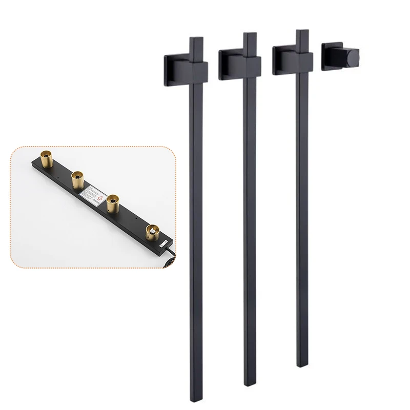 Oxg inteligente elétrico aquecido toalheiro aquecido toalheiro do banheiro cronometrado controle de temperatura instalação escondida 2 ou 3 barras