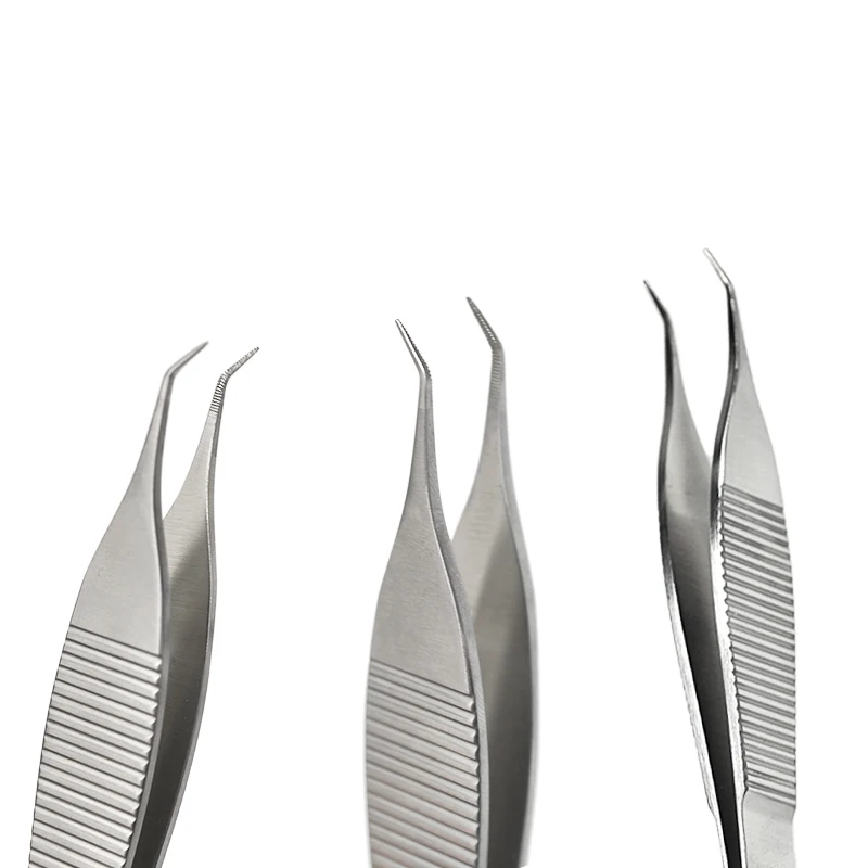 Pince à cheveux en acier inoxydable pour greffe capillaire FUE, forceps coudé pour implantation, outil de fixation pour implantation capillaire