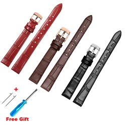 Soft Slim Bamboo Grain Watch Strap For Lady Watches Band Accessories Bracelet Genuine Leather ремешок для часов