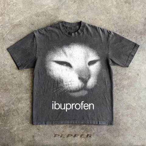 Shirt Meme Cat I need Ibuprofen Funny Vintage Graphic Cat T-shirt Meme Shirt Silly Kitten Tshirt Gift Shirts Ironic Tees Gift for Her Him