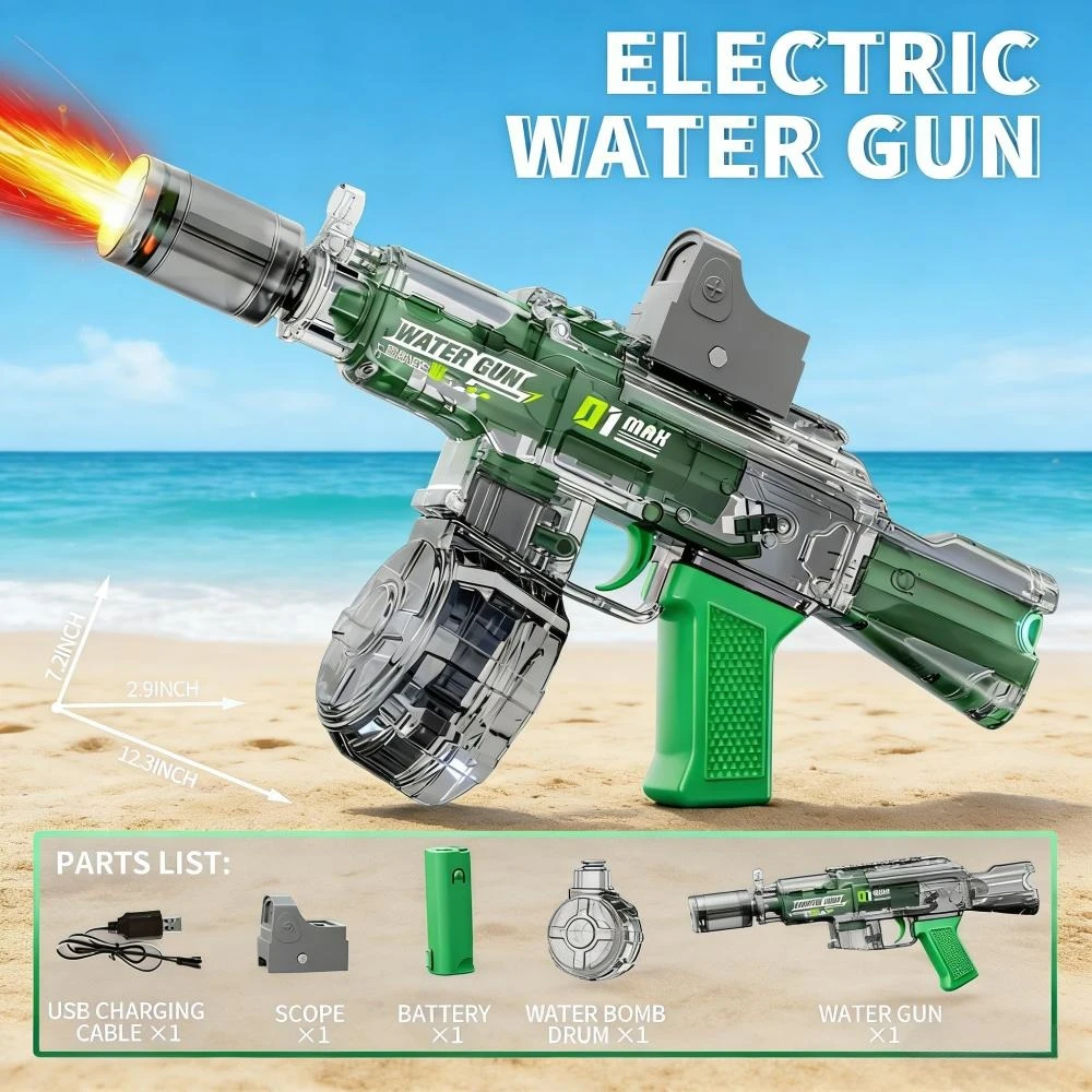 

Automatic Electric Water Blaster Summer Outdoor Beach Water Fight Toy Portable Water Pistol Gift for Boys Birthday