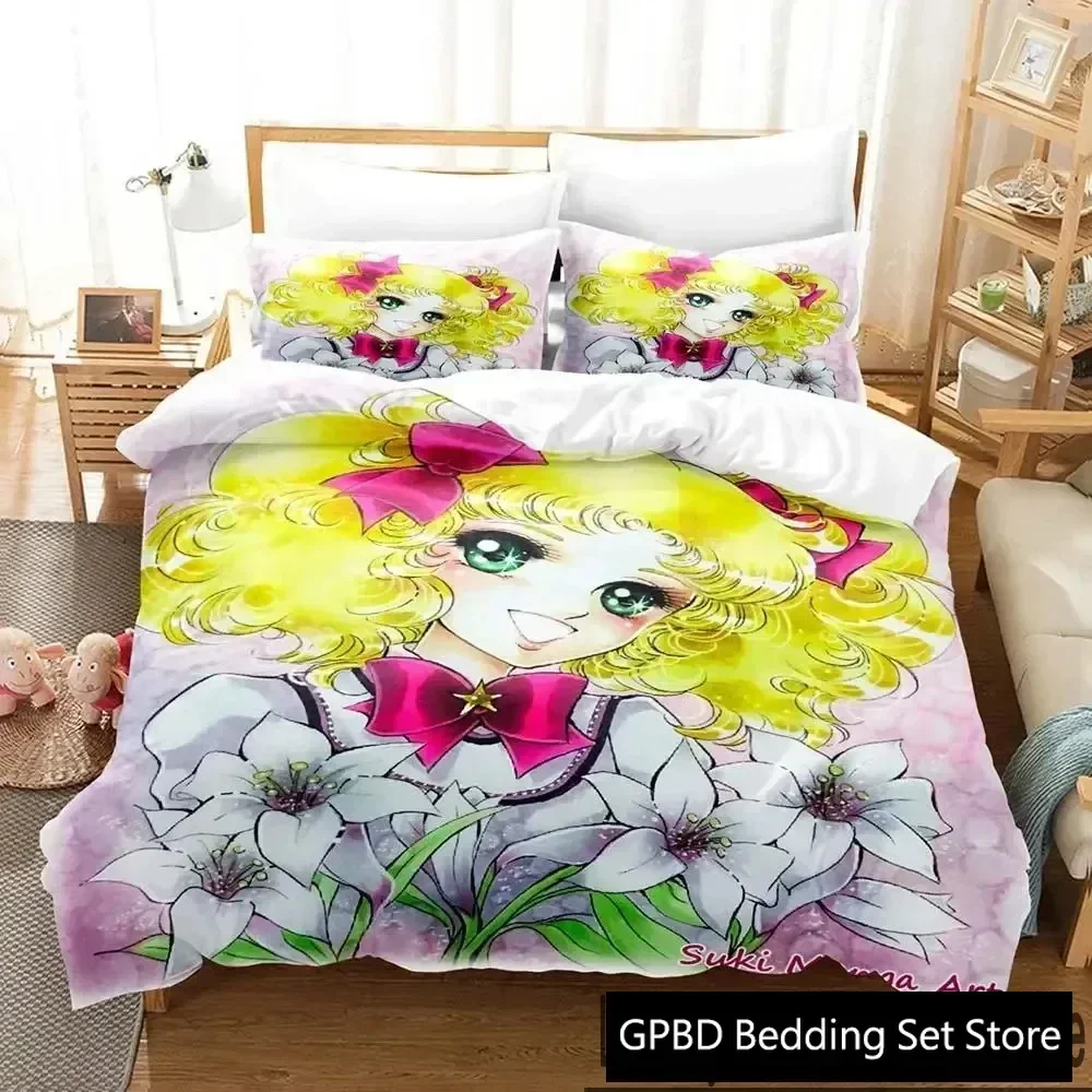 

3D Print Manga Candy Anime Bedding Set Bedroom Soft Modern Bedspreads Comefortable Kids Duvet Cover Quilt Cover And Pillowcase