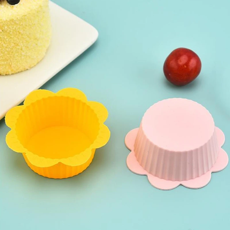 8Cm Bloem Siliconen Mal Muffin Liners Cupcake Bakvormen Keuken Gadgets Mal Voor Gebak Bakken Diy Cake Tools Party