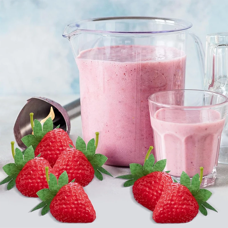 10/20 Stück künstliche Erdbeeren, künstliche Früchte für die Heimdekoration, Tischdekoration, Requisite, Feiertagsdekoration für Tagesfeiern – Detail 9