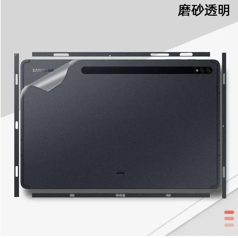 Wstępnie wycięta 1 SZTUK Naklejka ochronna na tył i boczny do Samsung Galaxy Tab S7 FE T733 12.4 11 S8 Ultra 14.6