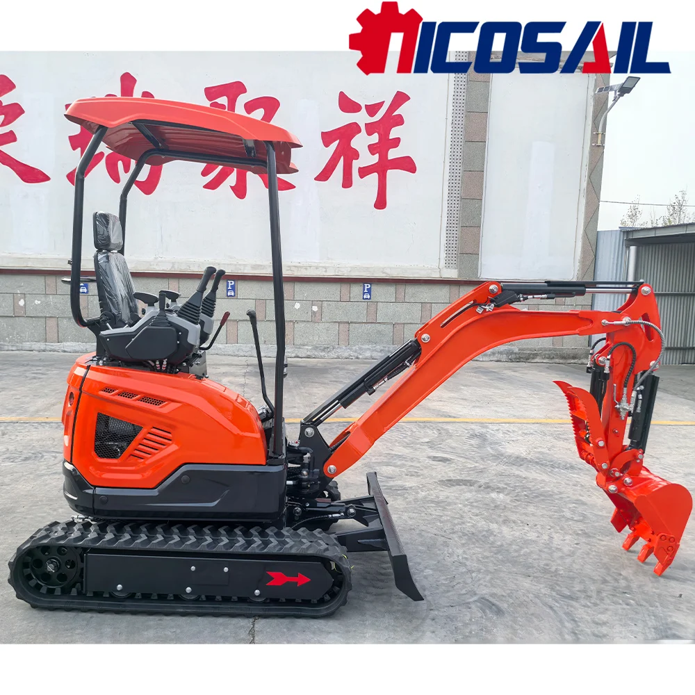 

1.8T Small Excavator 18.4kW Multi-Attach for Municipal Greening Ditching Grading Backfilling Tight-Space Efficient Work