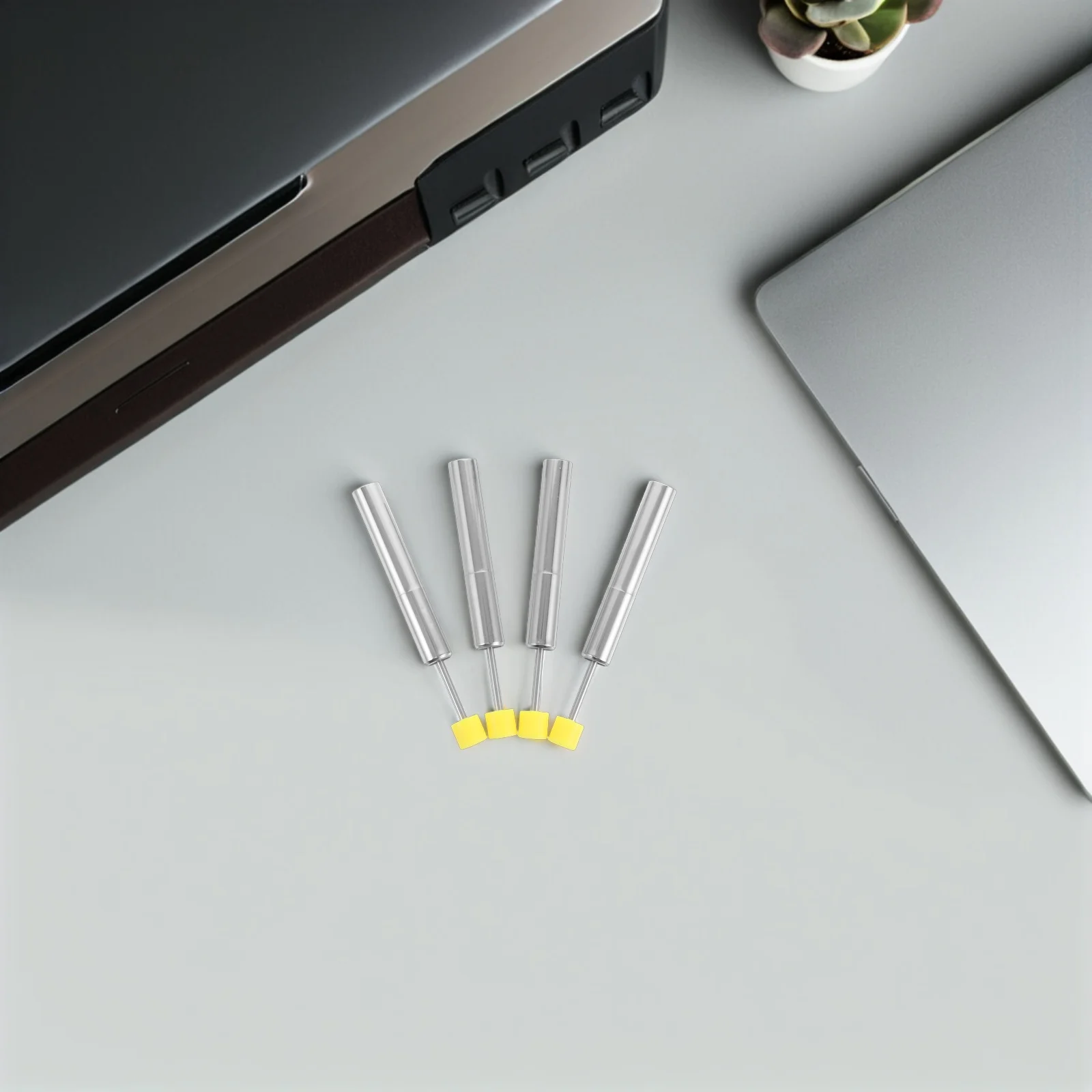 

4 Pcs Trash Can Damper Heavy Duty Lid Support Hinges Soft-close Piston for Cans Mechanism Kitchen Yellow Dampers