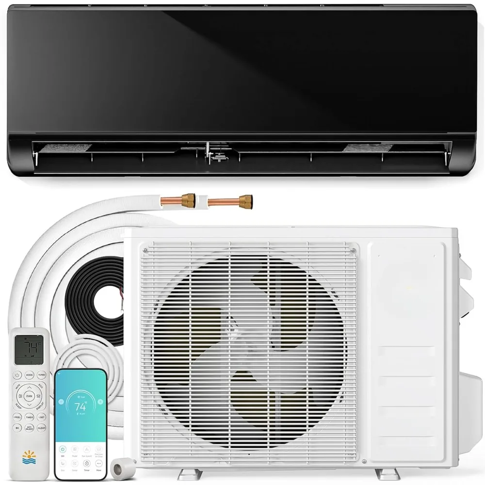 

Mini Split AC/Heating System - 12000 BTU Wifi Mini Split AC Unit Inverter Heating and Cooling, 20 SEER2 115V Energy, Customized