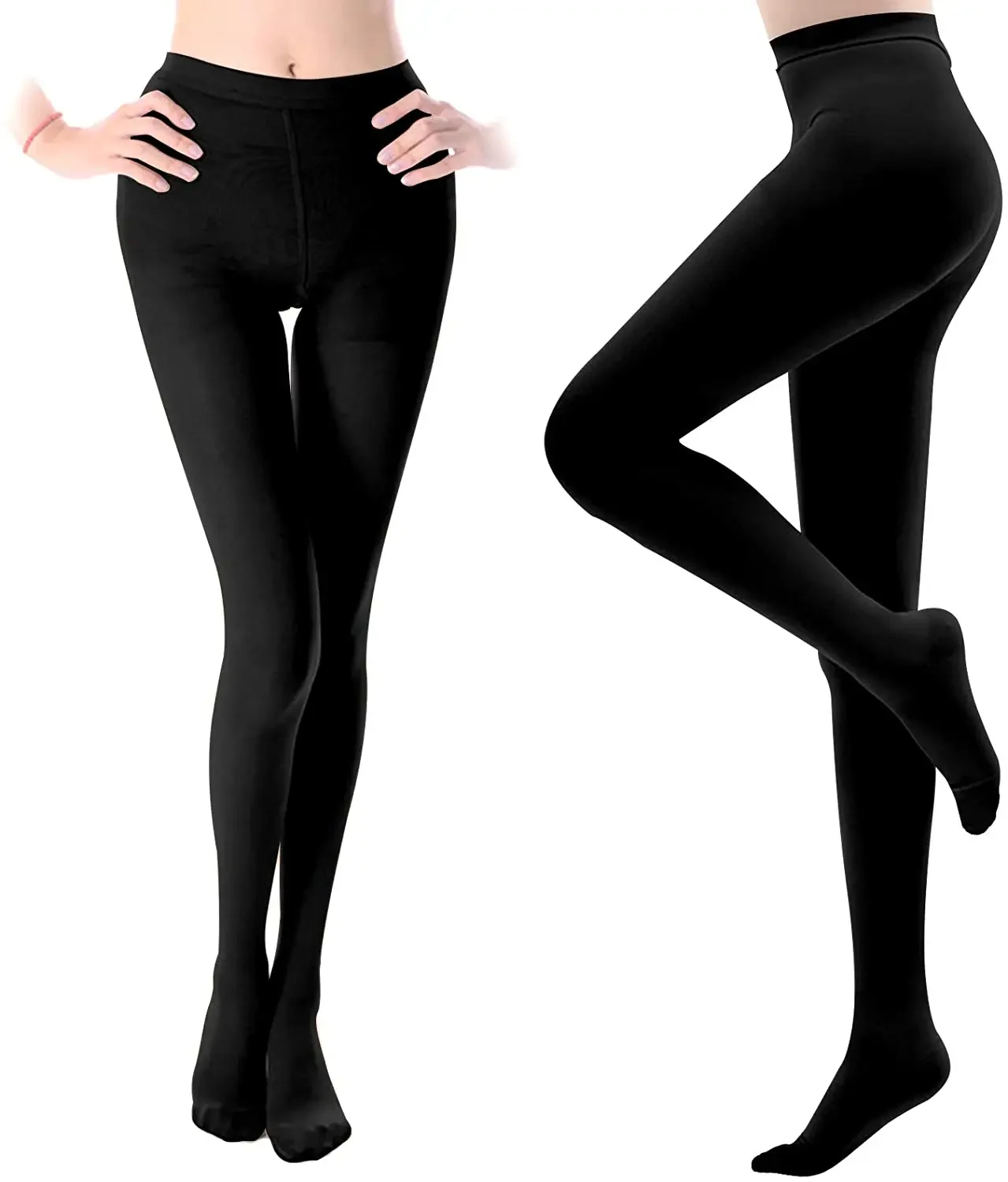 Women 20-30mmHg Graduated Compression Pantyhose Opaque Support Tights for Varicose Veins, Edema & Leg Fatigue Relief