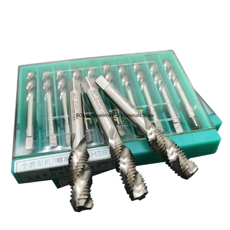 M3 M4 M5 M6 M8 M10 M12 M20 M30 Spiral Flute Taps High Speed Steel Machine Taps