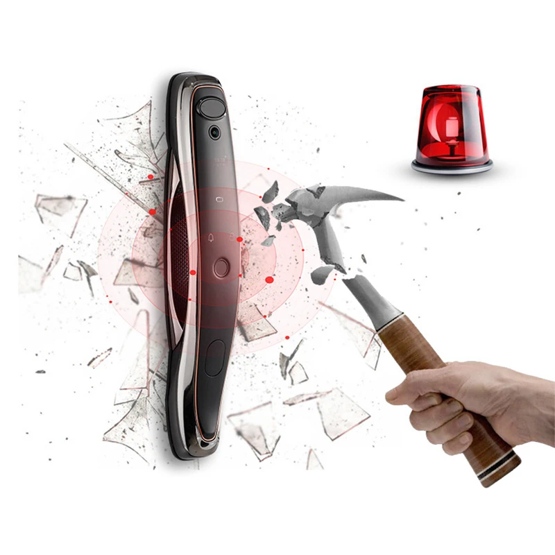 Tuya Wifi 3D Face Recognition Smart Door Lock Fingerprint IC Card Key Password Keypad Electronic Anti-theft Indoor Home Lock