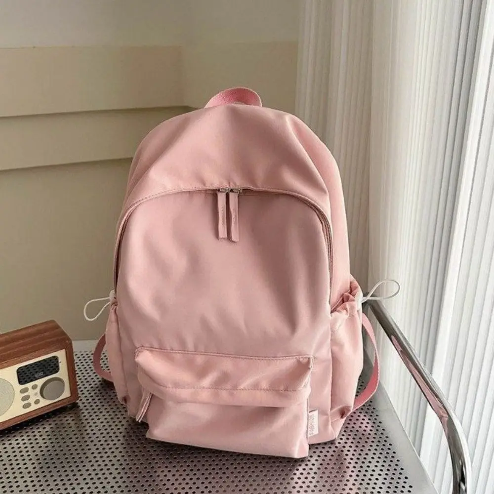 Zaino semplice in tinta unita, zaino in tinta unita, borsa a tracolla per studenti, stile coreano, zaino casual per studenti