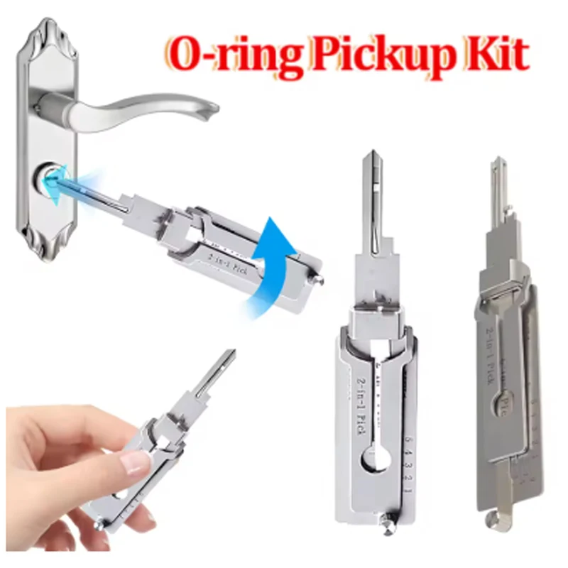 SS001 Key Decoder Hook Tool Pickup Hand Tool Stainless Steel Precision Tool O-ring Pickup Kit Maintenance Repair Kit