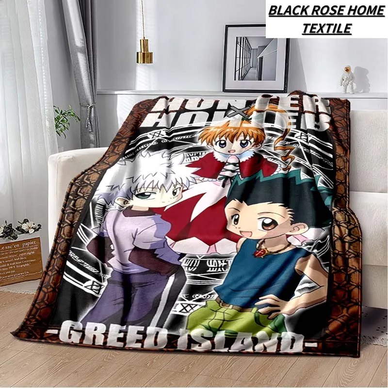 Anime H-Hunter X Hunter Blanket Outdoor Office Sofa Casual Bed Sheet Sleeping Blanket Camping Picnic Shawl Blanket Birthday Gift