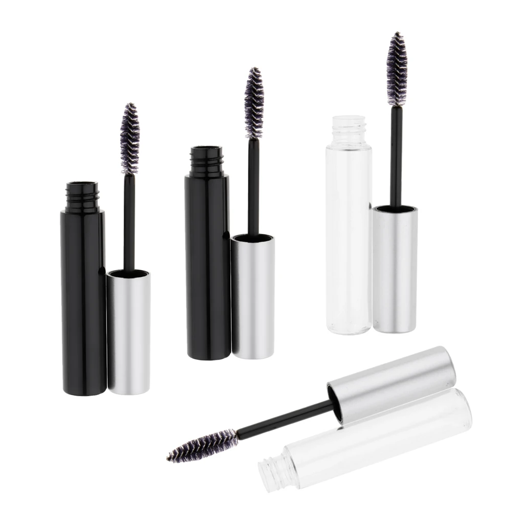 Puste pojemniki na krem do rzęs, tubki na tusz do rzęs z aplikatorem, lekkie plastikowe pojemniki podróżne na olej rycynowy i kosmetyki.