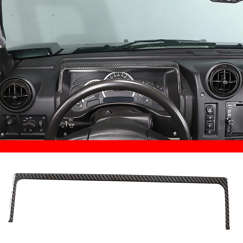 

For 2003-2007 Hummer H2 Soft Carbon Fiber Car Dashboard Decorative Strip Sticker Car Interior Protection Accessories