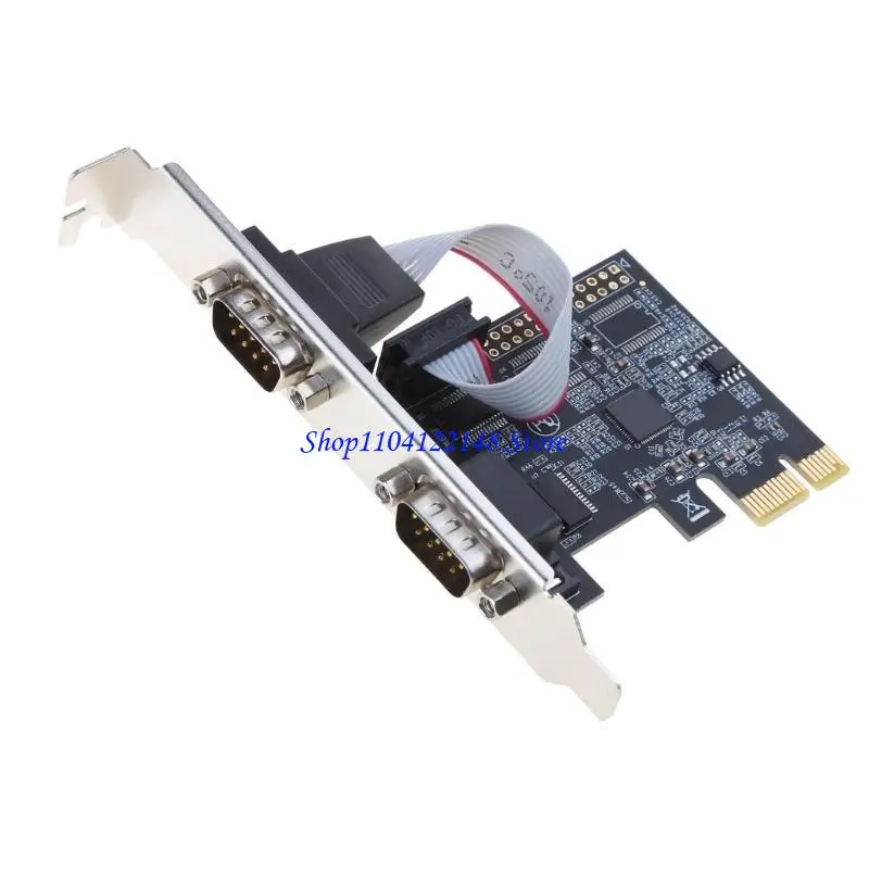 P9FA 2 Port PCI for Express RS232 Serial Adapter Card with AX99100 Chip for PC