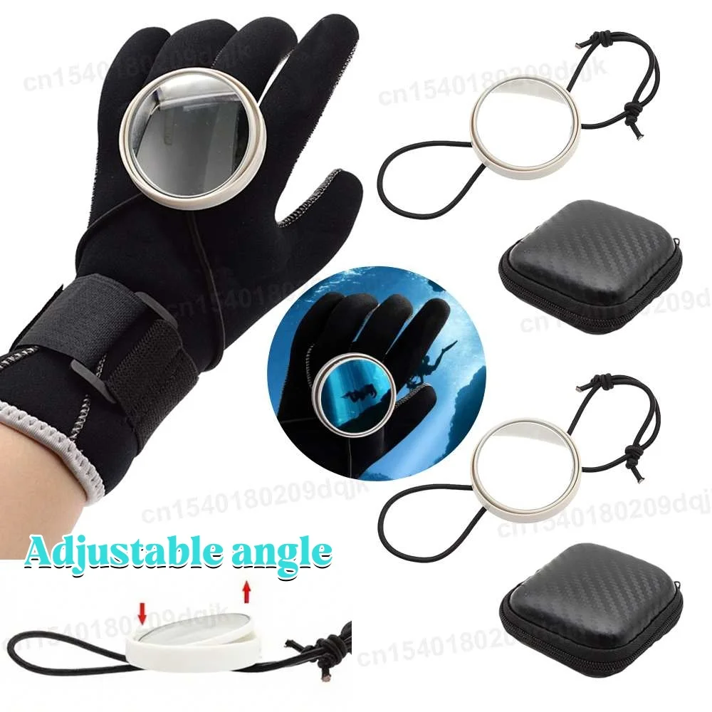 

Зеркало заднего вида для дайвинга, выпуклое зеркало для дайвера, компактное подводное оборудование, регулируемое для дрифта, пещерного погружения, подводного плавания