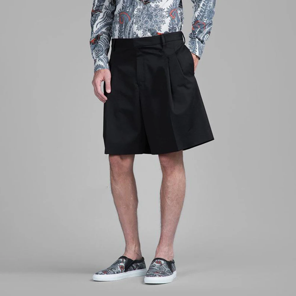 

Mens Plain Loose Casual Suit Shorts Summer Fashion Youth Campus Trend Lightweight Mid Length Shorts Men'S Clothing 2026 New