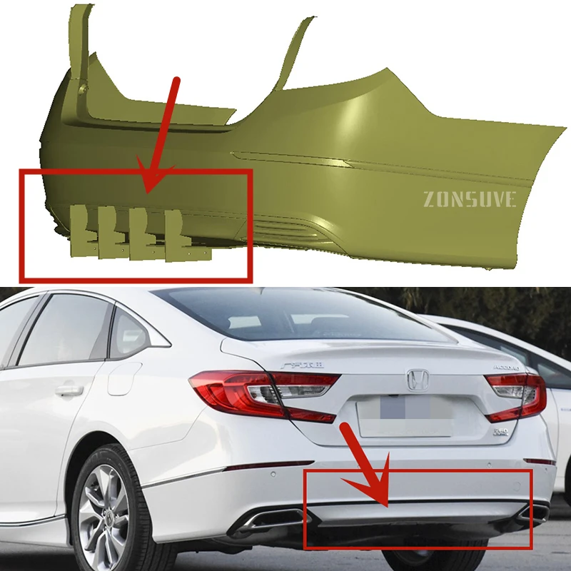 

For Honda Accord 2018-2022 Year Rear Diffuser Bumper Lips Protector Spoiler Splitter Car Styling Body Kit Accessories