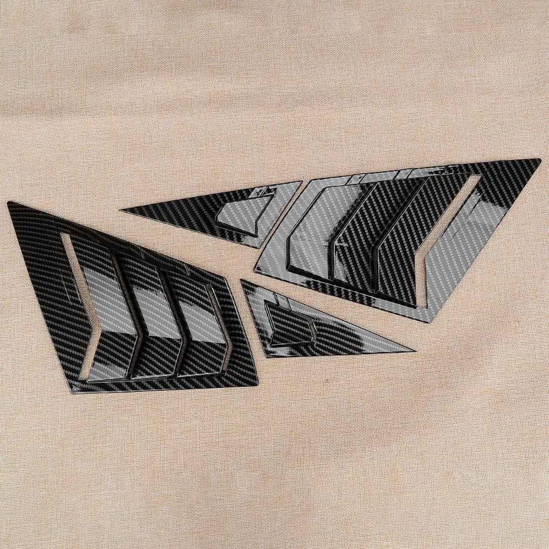 

1 Pair Side Front Window Triangle Scoop Louver Cover Trim Carbon Fiber Style ABS Plastic Fit for Honda Civic 2015 2014 2013-2011