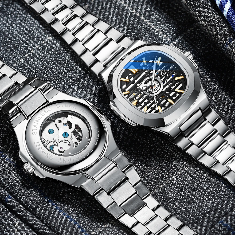 Fashion Chenxi New 2022 Men Automatic Mechanical Watch Top Brand Luxury Full Stainless Steel Sport Waterproof Relogio Masculino