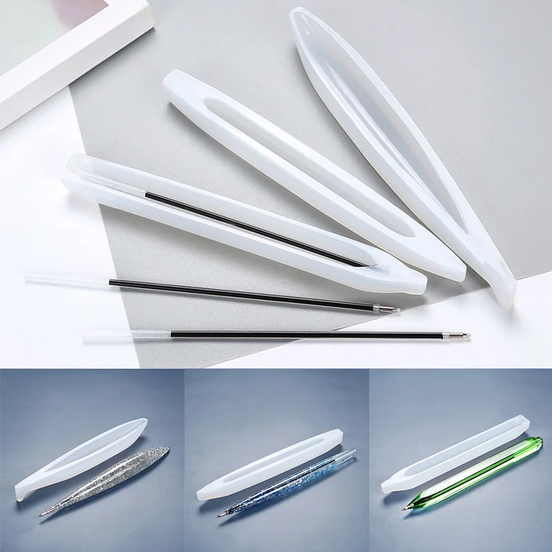 1/3/10 قطعة قلم حبر جاف قالب من السيليكون المجففة زهرة الراتنج الزخرفية الحرفية DIY بها بنفسك قوالب راتنجات الايبوكسي شفافة لصنع المجوهرات