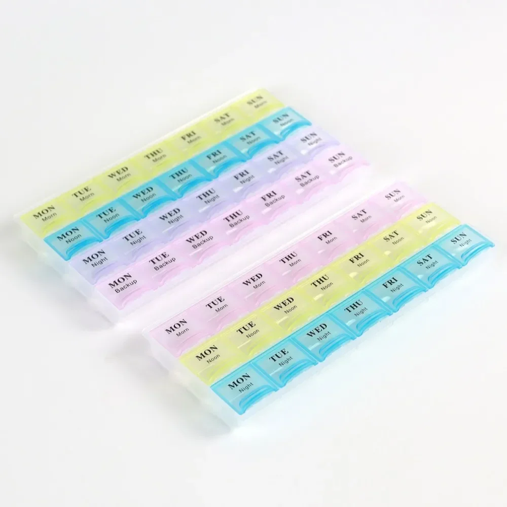New Weekly Premuim Portable 7/14/21/28 Grids 1/2/3/4 Times A Day Pill Storage Cases Box Organizer for Vitamins Medicine FishOils