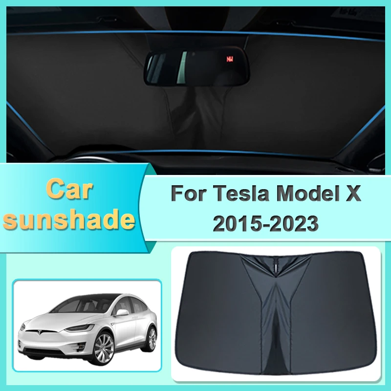 

Car Sunshade For Tesla Model X 2015-2023 2021 Full Cover Visor Window Sun Shades Anti-UV Window Privacy Auto Tools Accessories