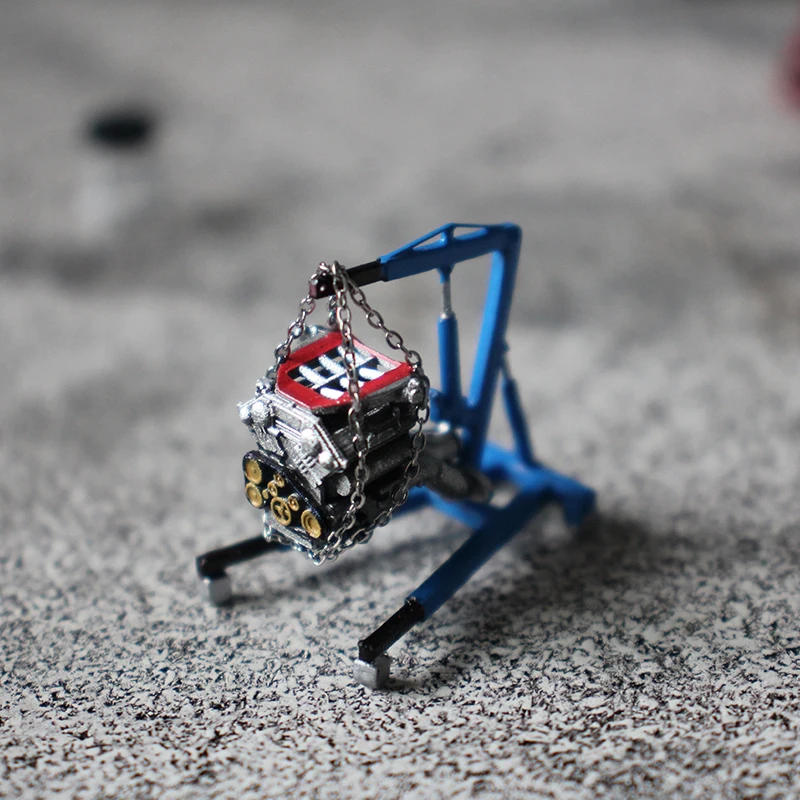 El modelo de suspensión de motor a escala 1/64 es adecuado para accesorios de escena de modelo de coche 1/64