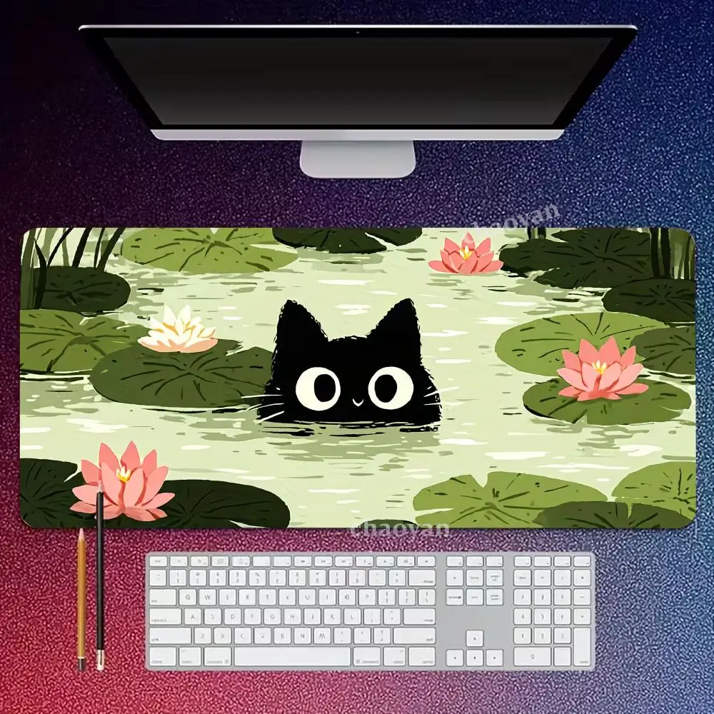 Kawaii cats Mouse Pad Large Computer Office Game Table Mats XXL Rubber Anti-slip Gaming Keyboard Mousepads Long Desk Pads