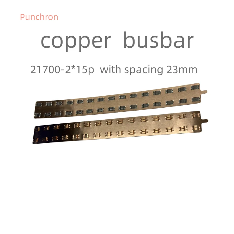 

PunChron 21700 Copper-Nickel Composite Strip 2 *15P with 23mm Spacing And Thickness0.3mm Copper Busbar Customizable 5pcs