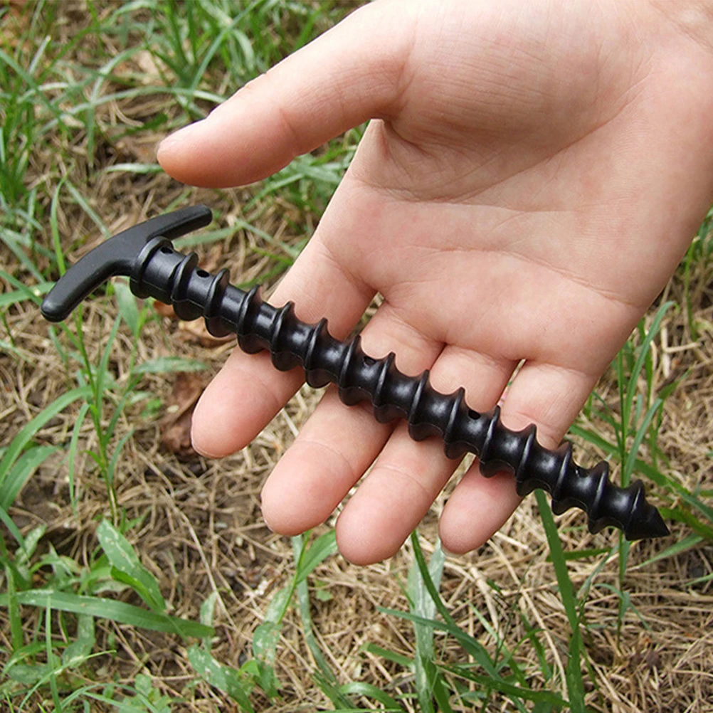 

20 Pcs Nylon Nails Screw Spiral Tent Stake Beach Windproof Pegs Ground Fixing Stakes