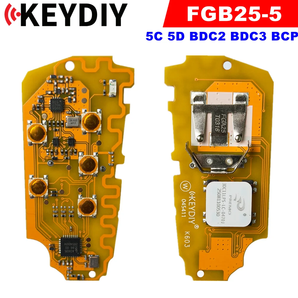 

FGB25-5 PCB Board Only Support for 5C 5D and for BMW BDC2 BDC3 BCP Remote Generation Professional Car Keys Accessories