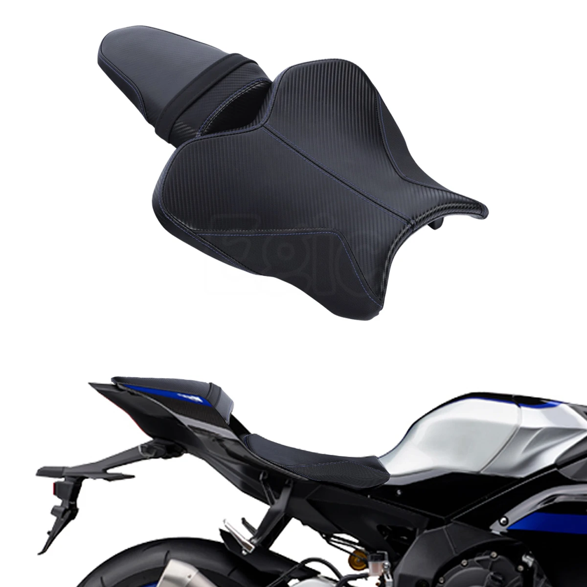 

EGIC Racing Style Rider Passenger Seat Fit for Yamaha YZF-R1 2015-2024 YZF R1M 2015-24 YZF R1S 16-18 Front Rear Pillion Cushion