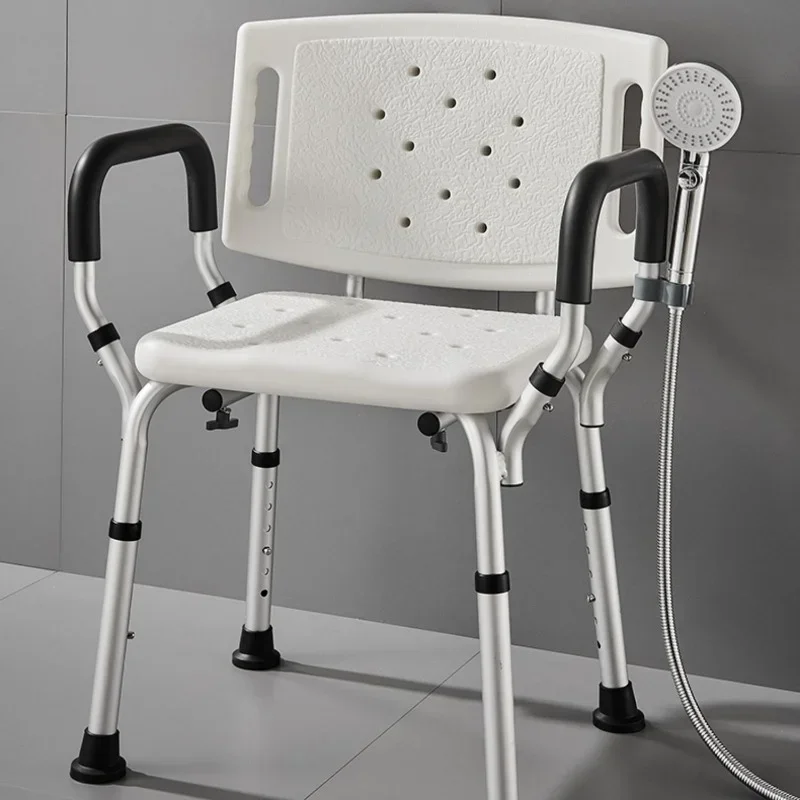 Safety Anti-skid Bathroom Chair Widening Increase Shower Stool Height Adjustment Bath Bench Elderly Pregnant Women Bath Seat