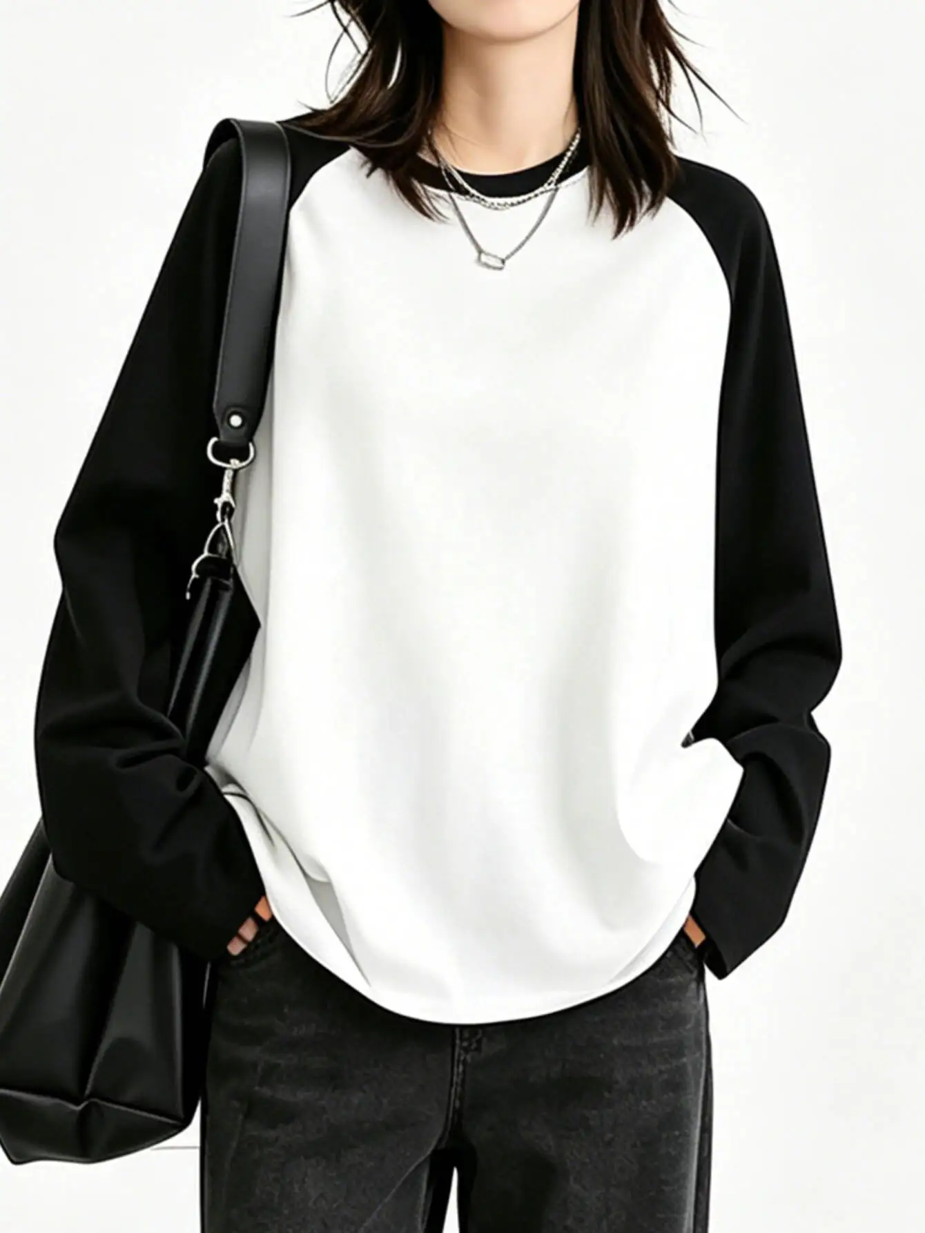 harajuku vintage Casual Rainbow Print Long Sleeve For Women T Shirt Be Kind Letter Graphic Tee Female Tops female clothes view 2