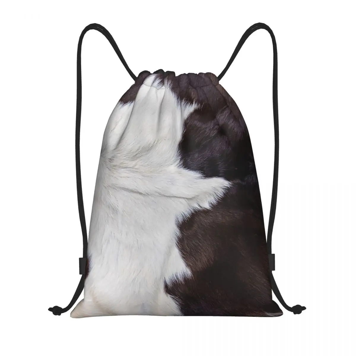 Rustic Cowhide Pattern Drawstring Bag Men Women Foldable Gym Sports Sackpack Animal Fur Leather Texture Print Training Backpacks