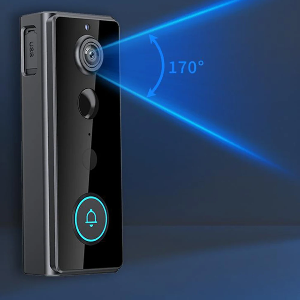 4.5 Inch Smart Video Doorbell 4000mAh Battery Two Way Intercom IP65 Waterproof Home Security Camera System For House Entry