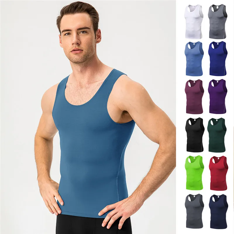 

Men's Summer Quick Drying Gym Shirt Street Sleeveless T-Shirts For Men Tank Tops Workout Fitness Singlets Sport Vest Clothing