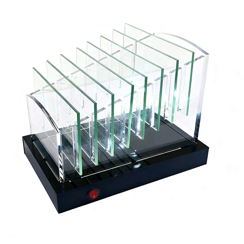 

Car Window Film Sample Display & Storage Rack, Auto Glass Model Holder Stand with 7 Glass Panels,Heat Rejection Demo Prop ST-A44