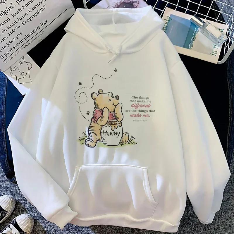 Kawaii Bear Cartoon Unisex Hoodies Harajuku Cute Anime Y2K Graphic Streetwear Women\'s Sweatshirts 90s Hoodie Female Clothes Tops